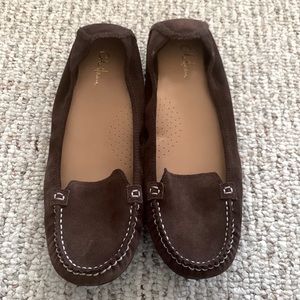 Brown, Cole Haan flats, size 10